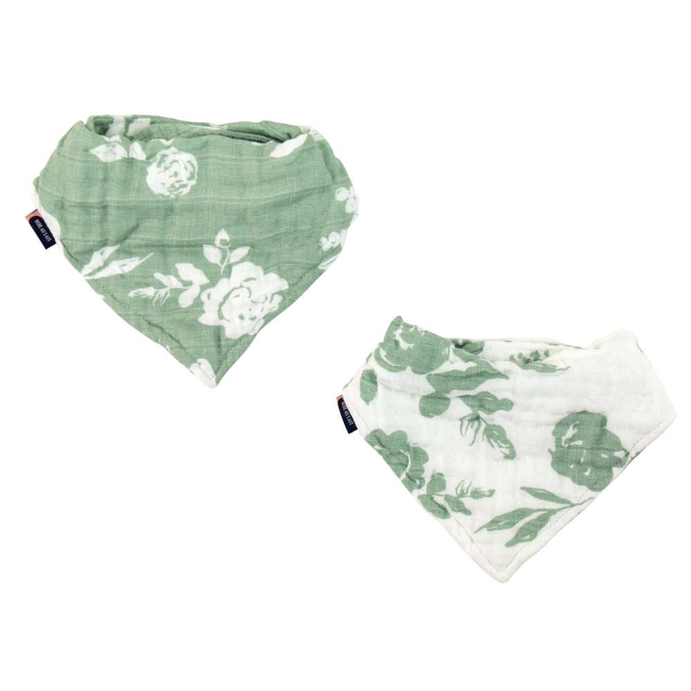 Bebe Au Lait Bandana Bibs - 2pk / Vintage Floral + Modern Floral