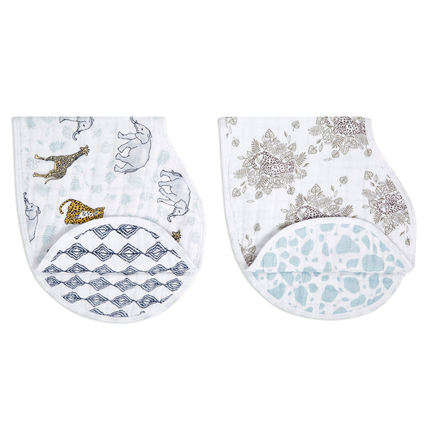 Aden and Anais 2-Pack Classic Burpy Bibs - Jungle