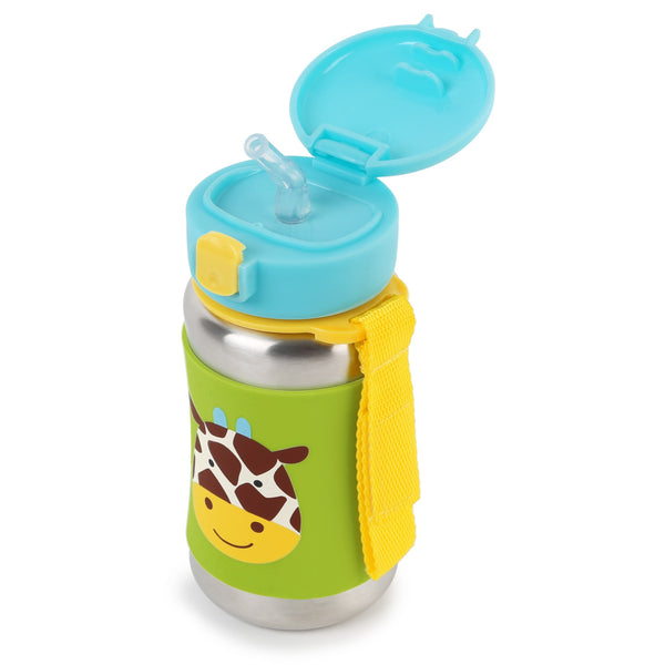 Skip Hop Zoo Stainless Steel Straw Bottle - Giraffe