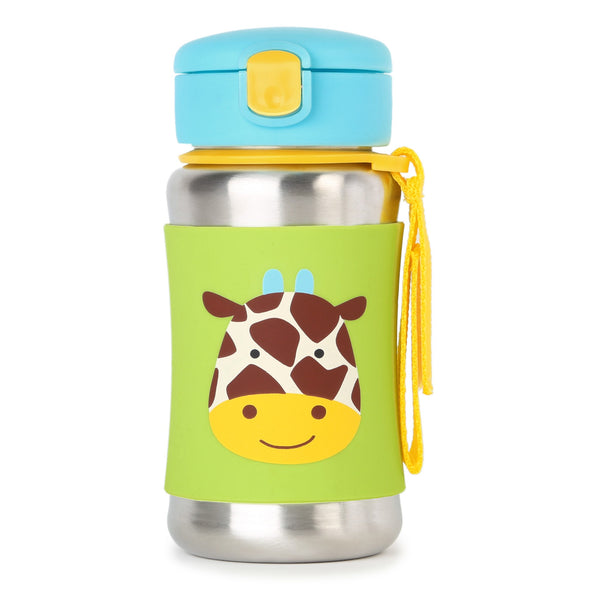 Skip Hop Zoo Stainless Steel Straw Bottle - Giraffe
