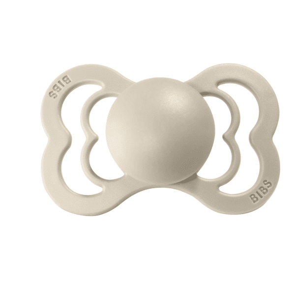 BIBS Supreme Baby Pacifier | BPA-Free Silicone | Made in Denmark | Vanilla 1-Pack