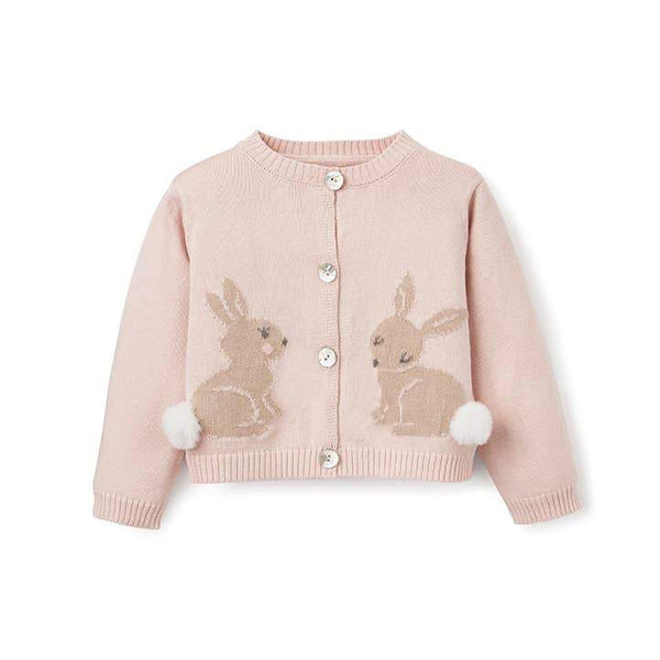 Elegant Baby Bunny Cotton Knit Cardigan