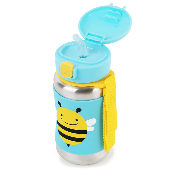 Skip Hop Zoo Stainless Steel Straw Bottle - Bee