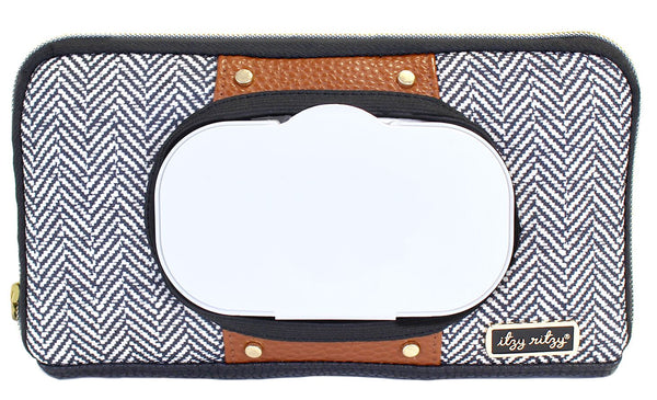 Itzy Ritzy Travel Happens Wipes Case - Coffee & Cream