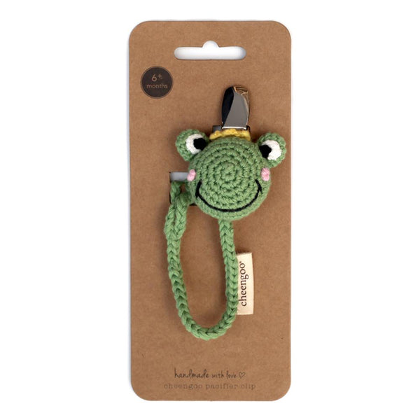 Cheengoo Crocheted Pacifier Clip - Frog
