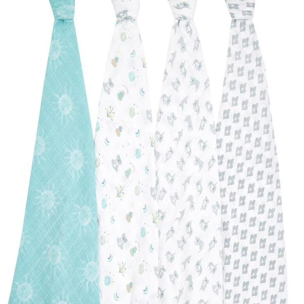 Aden and Anais 4-Pack Classic Swaddles - Now + Zen