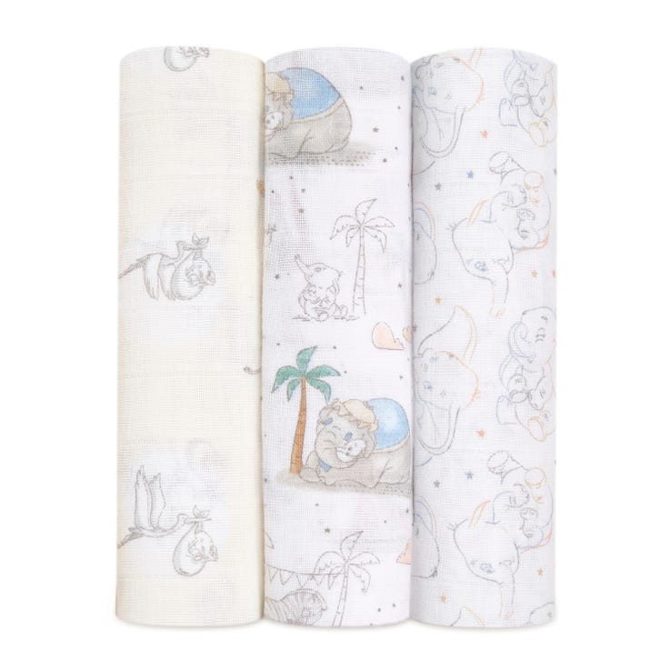 Aden and Anais Disney 3-Pack Cotton Muslin Swaddles - Dumbo