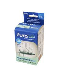 Pura Kiki Natural Vent Nipple 2pk - Fast Flow