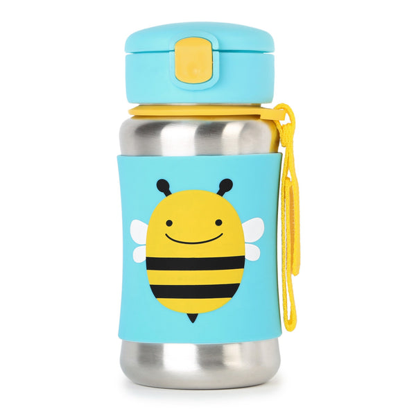 Skip Hop Zoo Stainless Steel Straw Bottle - Bee