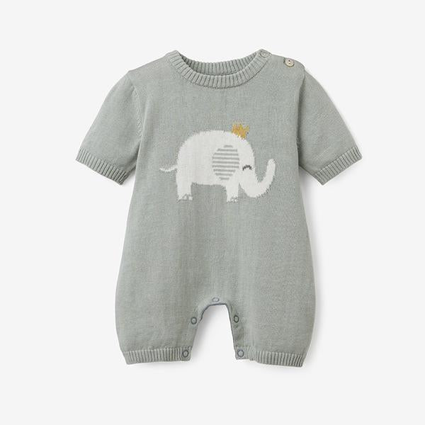 Elegant Baby Elephant Shortall Baby Romper