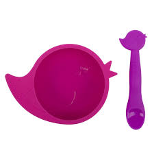 Kushies Silibowl & Spoon Set - Girl