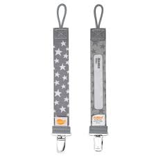 Ulubulu Universal Pacifier Clip - Grey Stardust