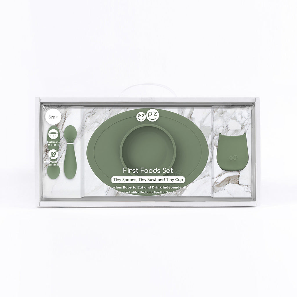 Ezpz Mini Feeding Set - Olive