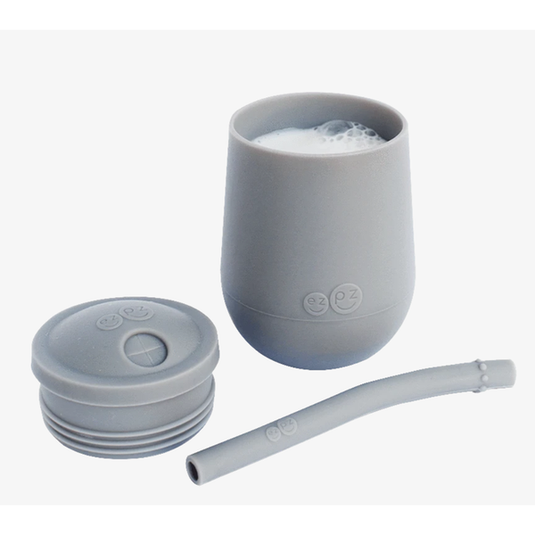 EZPZ Mini Cup + Straw Training System - Gray