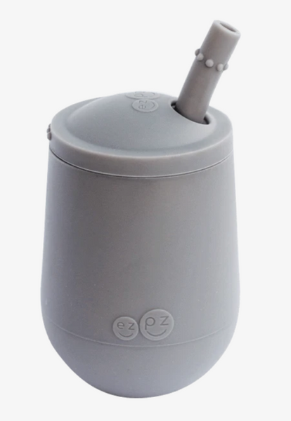 EZPZ Mini Cup + Straw Training System - Gray