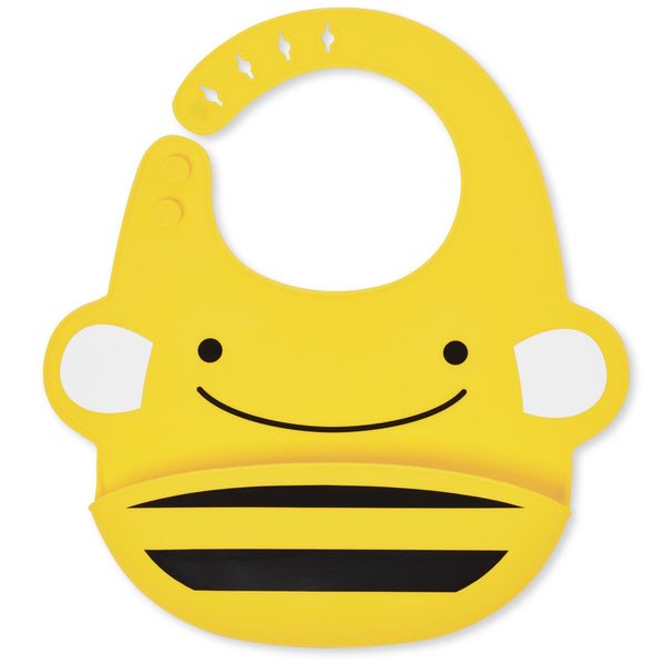 Skip Hop Zoo Fold and Go Silicone Bib - Bee