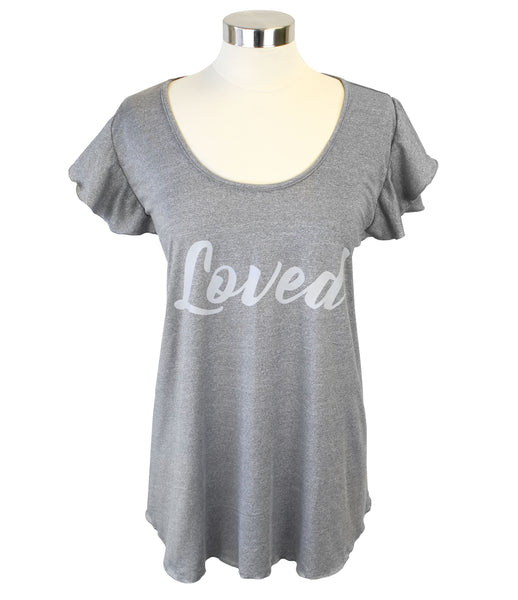 Itzy Ritzy Nursing Happens Graphic Tee Nursing Cover - Loved / Grey