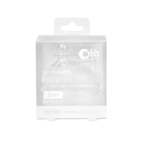 Olababy Silicone Nipple - Medium Flow / 3m+