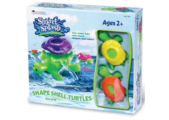 Shelbert Learning Resources Smart Splash Shape Shell Turtles – Buttercup