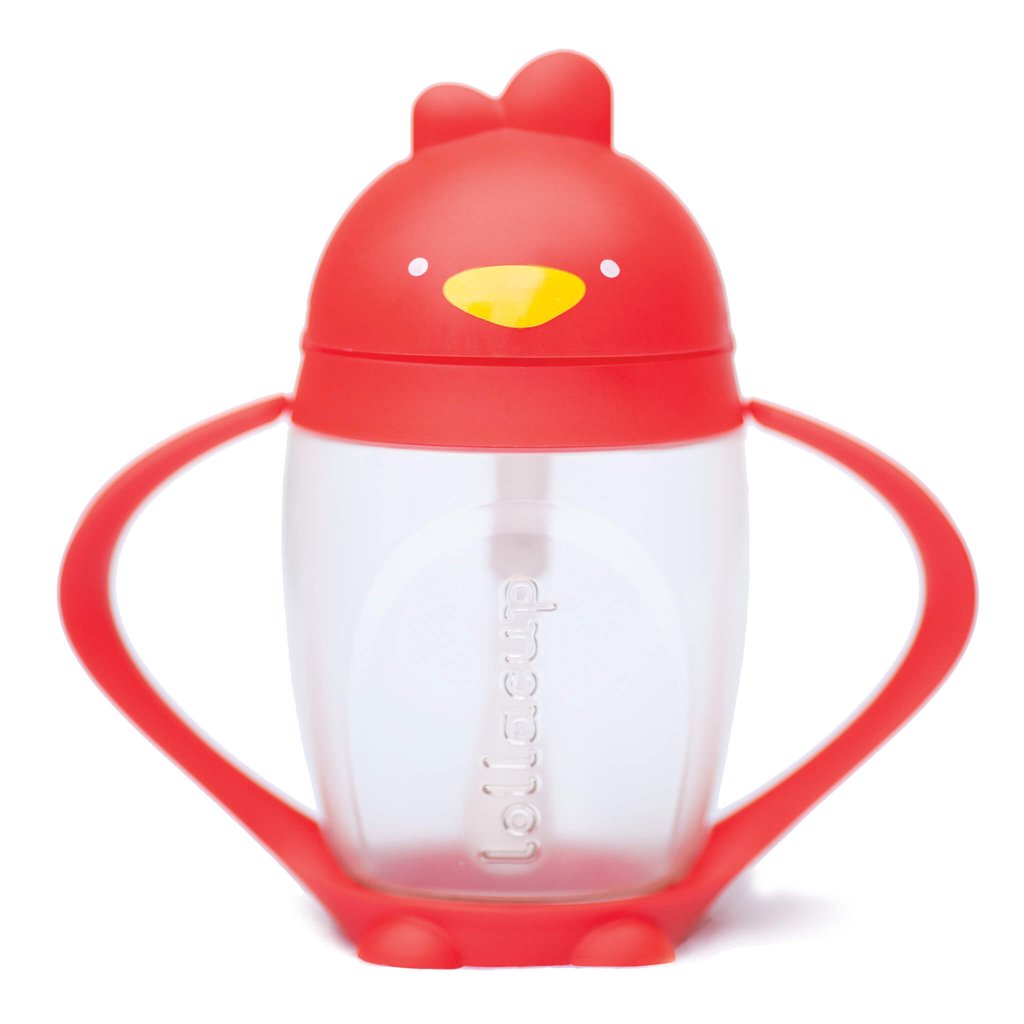 Lollaland Lollacup Straw Sippy Cup - Bold Red
