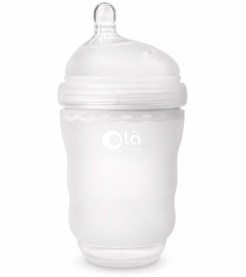 Olababy Silicone Bottle 8oz - Frost White / Single Pack