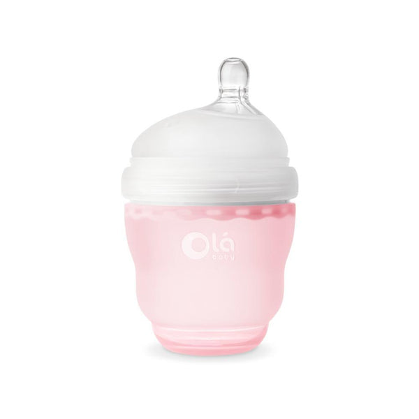 Olababy Silicone Bottle 4oz - Rose Pink / Single Pack