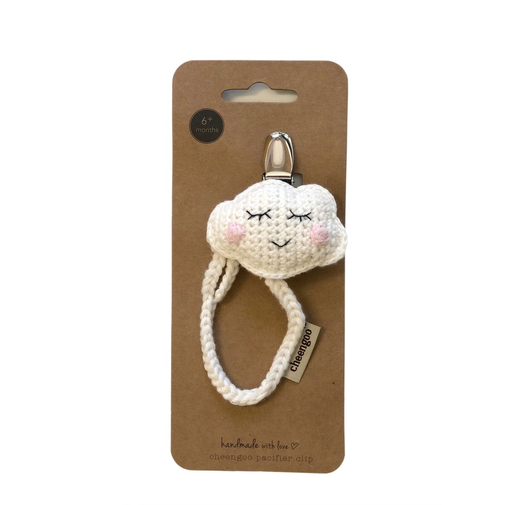 Cheengoo Crocheted Pacifier Clip - Cloud