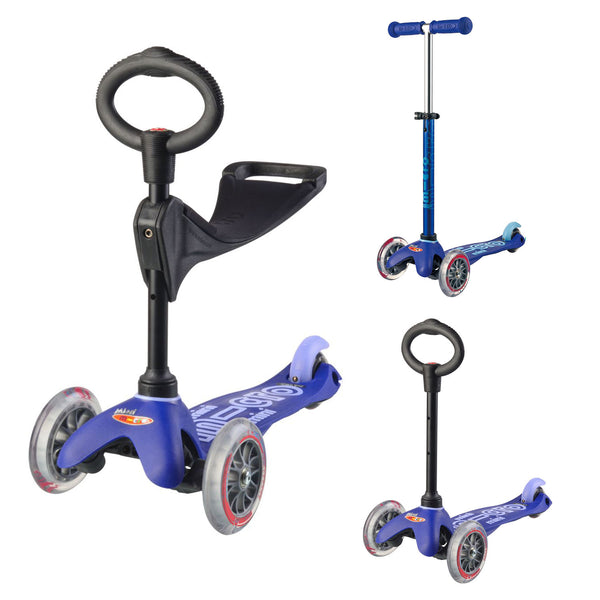 Micro Kickboard Mini 3-in-1 Deluxe Scooter - Blue