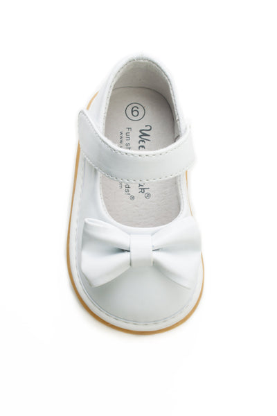 Wee Squeak White Bow Shoes