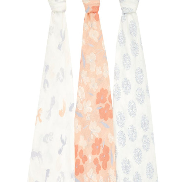 Aden and Anais 3-Pack Silky Soft Swaddles - Koi Pond