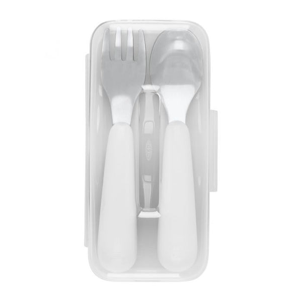 OXO On-The-Go Fork and Spoon Set with Travel Case - Teal